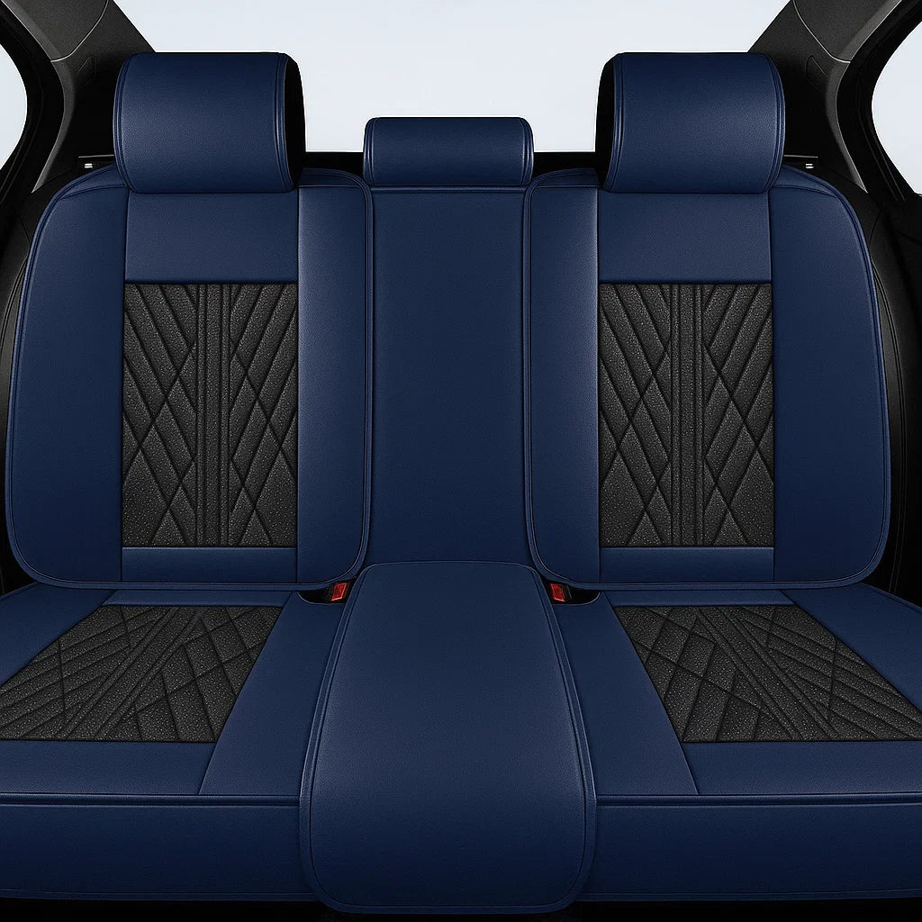 Black & Navy Car Seat Covers - Image 5
