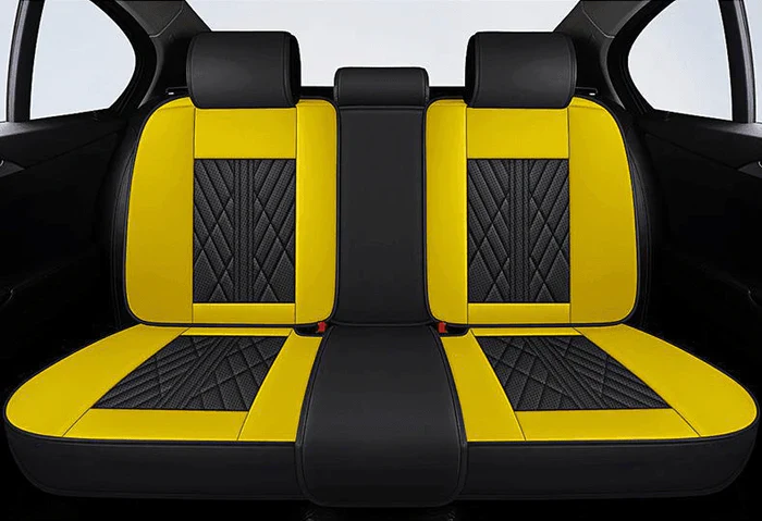 Black & Yellow Car Seat Covers - Image 5
