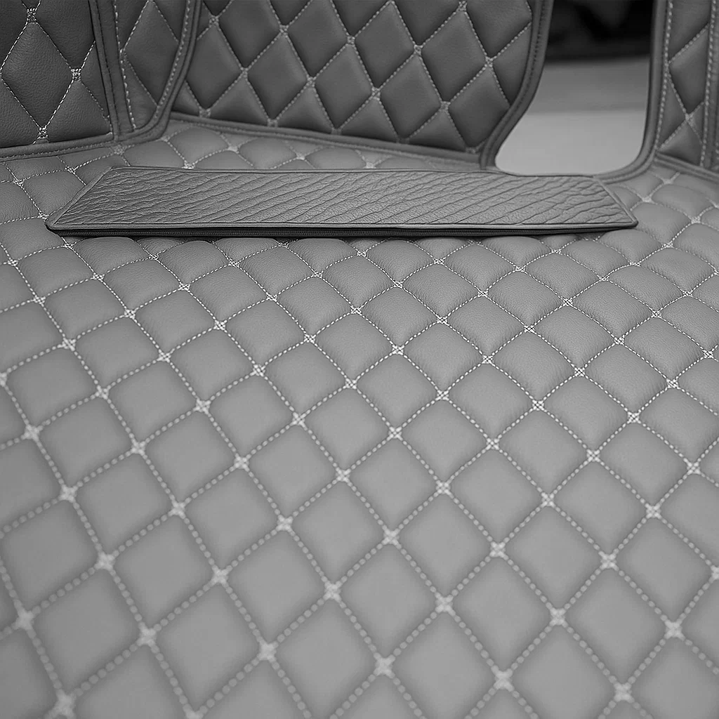 Gray Custom Car Trunk Mats - Image 2